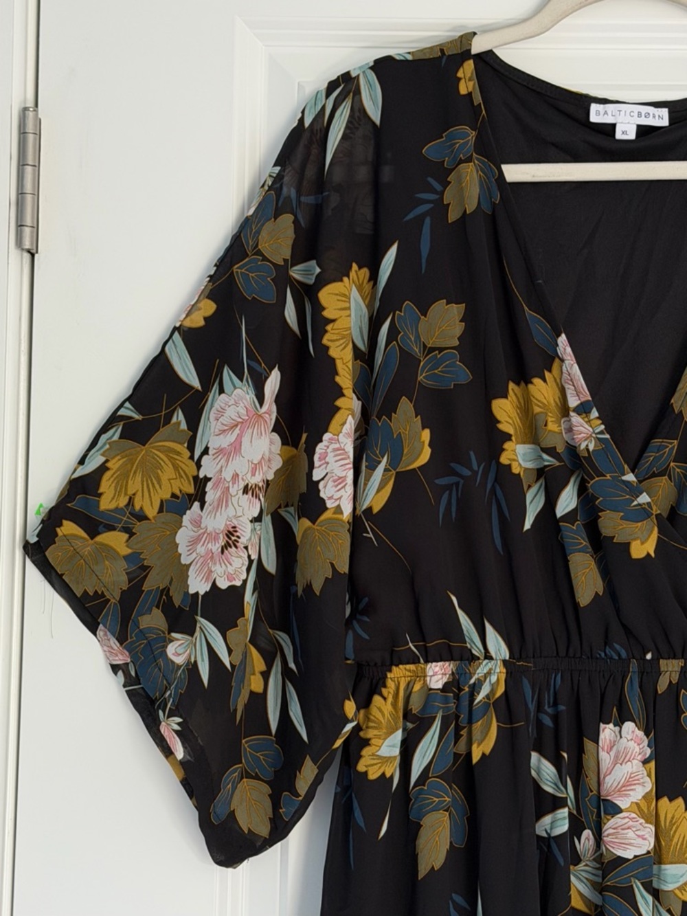 Baltic Born Midnight Floral Kia Kimono Maxi Dress Size XL 39707 - Picture 5 of 16